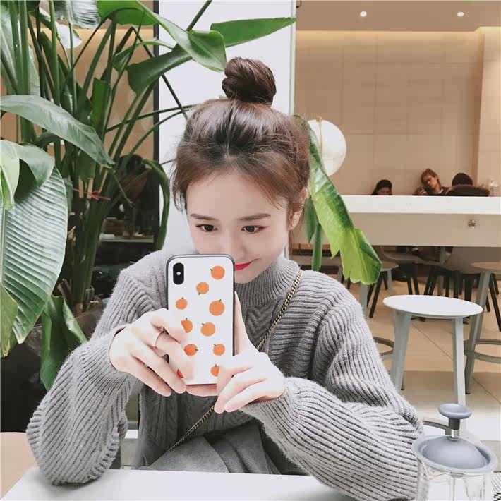 肉完 给你仙女裙 不对称纹路毛衣拼接纱裙假两