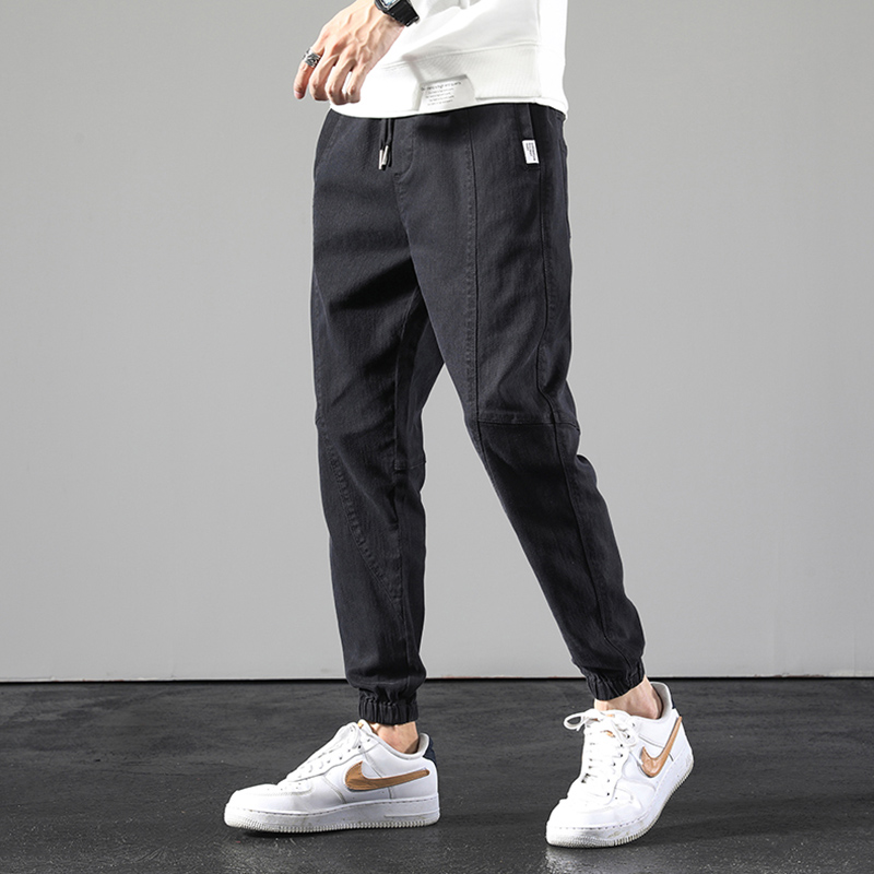 Hong Kong tide brand bundle feet men's casual pants Japanese loose harem overalls ruffian handsome straight all-match sports trousers