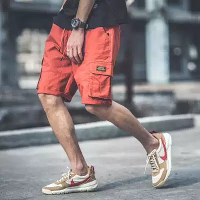 Hong Kong Chao brand multi-pocket tooling shorts men's youth camouflage sports five-point pants summer loose casual beach pants