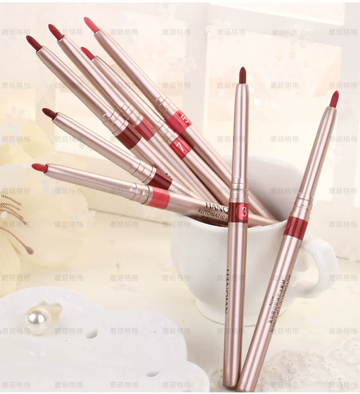 Không thấm nước Xoay Lip Liner Không dính Cup Son Môi Son Môi Lip Pen Đậu Dán Dì Màu Hàn Quốc Cắn Lip Trang Điểm Chính Hãng