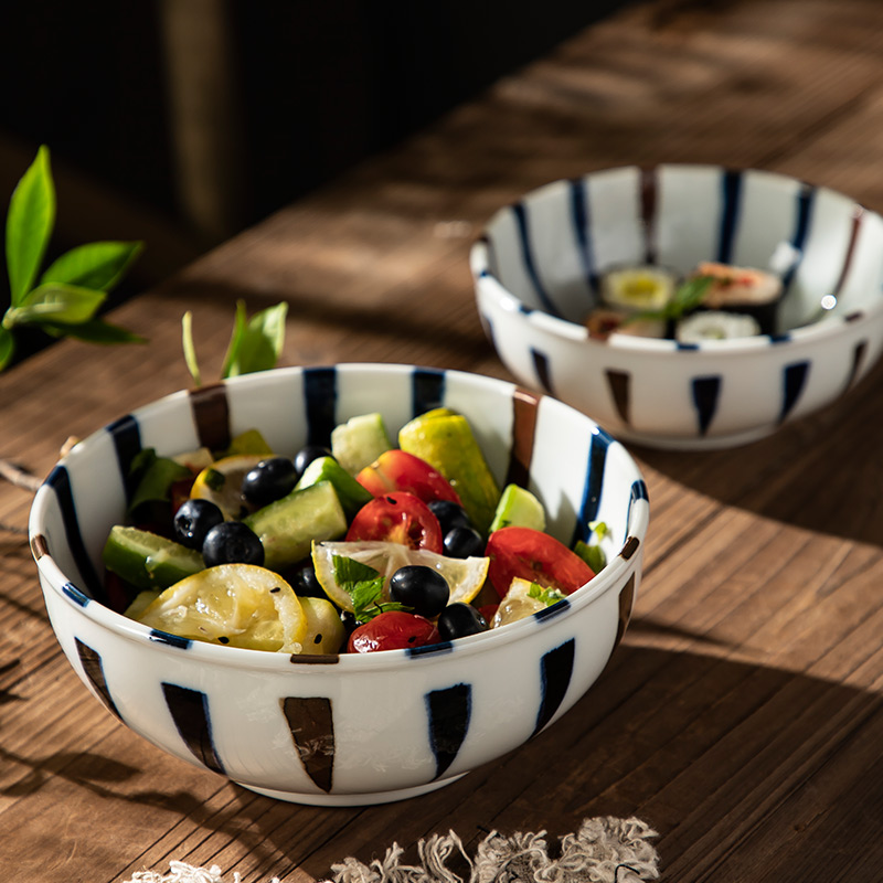 Song of sakura Japanese what three peak blue grass preservation bowl of soup bowl ten Japanese domestic high - grade ceramic bowl bowl of rice bowls