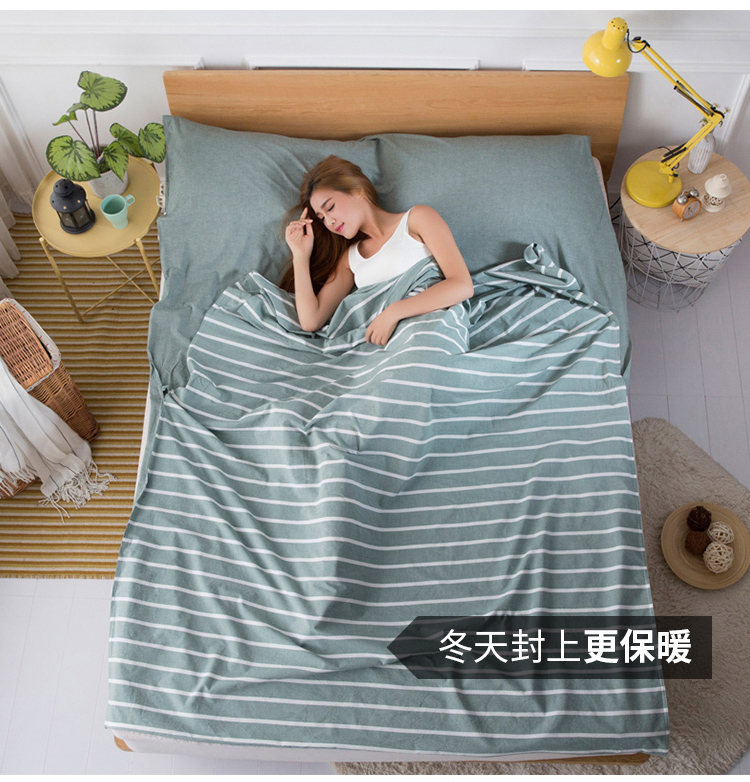 Khách sạn du lịch trên túi ngủ bẩn Người lớn đôi di động Du lịch trong nhà kinh doanh khách sạn chống bẩn tấm bông người túi ngủ chống muỗi mùa hè