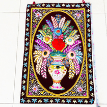 Nepal Kashmir Brass Wire Gold Silk Gemstone Tapestry Royal Solid Wall-mounted Painting Decoration Painting Wall Blanket