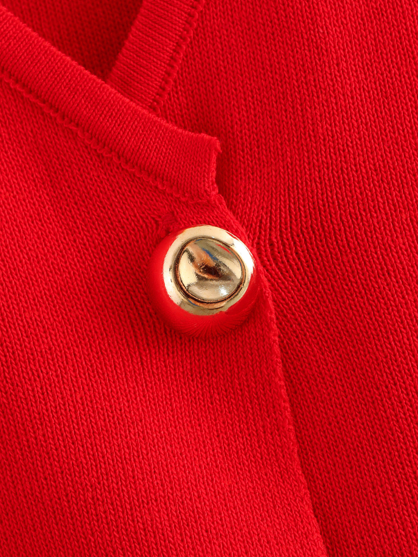 Женская жилетка kaslead 新款 女装 欧美风时尚简约金色纽扣饰针织背心式上衣