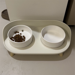 Cat bowl ceramic double bowl dog food bowl cat rice bowl food ໂຖປັດສະວະນ້ໍາດື່ມໂຖປັດສະວະ cervical vertebra ປ້ອງກັນຫມາໂຖປັດສະວະສັດລ້ຽງ