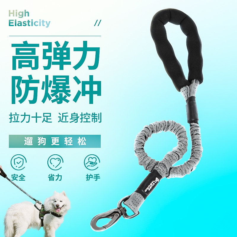 Dog traction rope Explosion-proof Border Shepherd Dog Walking Dog Rope Pet with Dog Necklace Gold fur p Chain Medium Large Dog Supplies