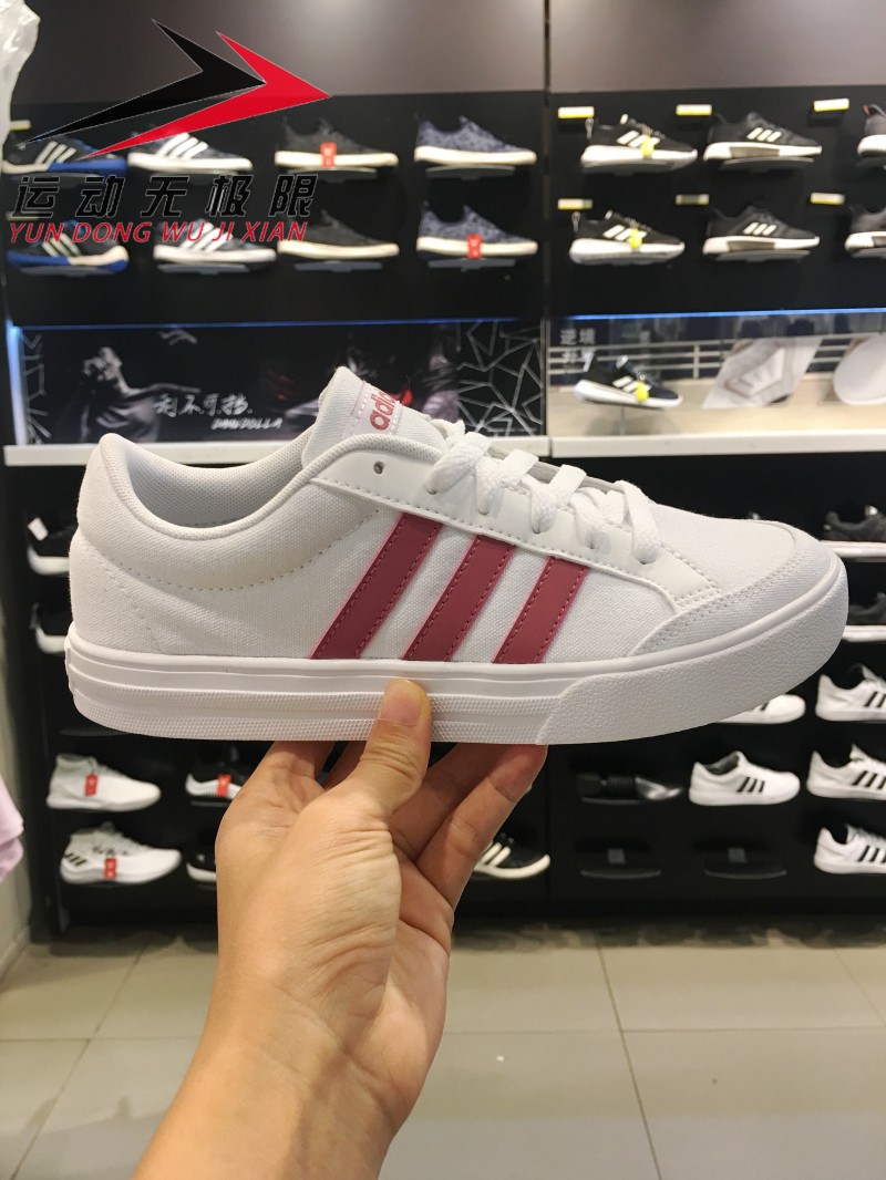 Adidas giày trắng nữ 2018 new breathable giày vải giày thể thao giản dị DB0096 DB0097 giày thể thao nữ đế cao