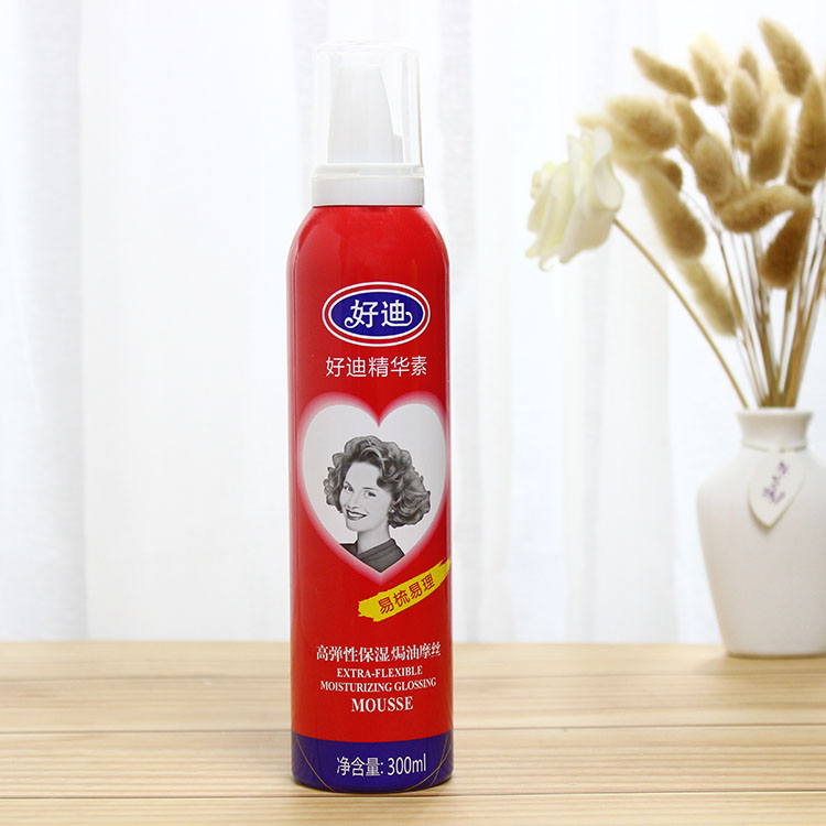 Haodi high elastic moisturizing styling oil mousse moisturizing fluffy special hard foam spray hair styling 300ml