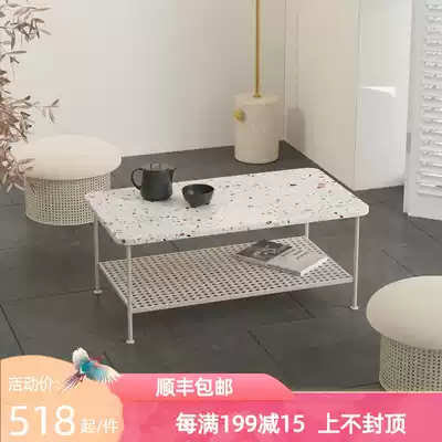 Modern ZUOYOU designer Japanese terrazzo simple modern coffee table Small apartment tea table Light luxury living room tea table