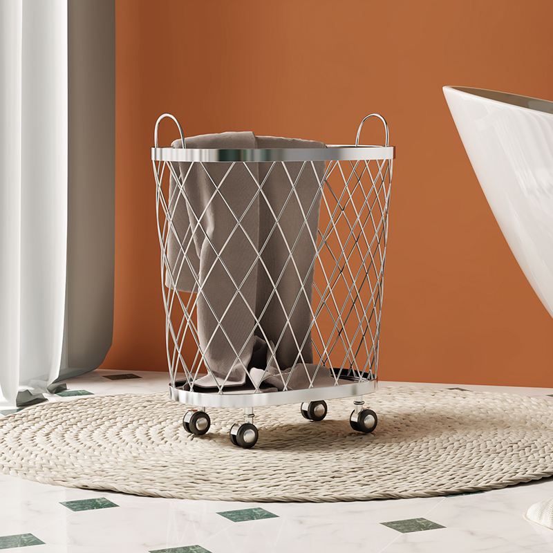 Morden light and luxurious clothes basket Creative Home Ins Wind Mobile accommodating blue with wheels Dirty Clothes Toy Containing baskets