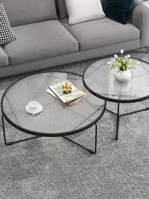 Modern ZUOYOU designer living room Changhong glass coffee table simple modern small apartment round tea table small size