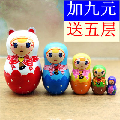 Russian-style Matryoshka doll movie, 5 layers of Matryoshka dolls, children's educational toys and gifts, Big Head son, Small Head Dad