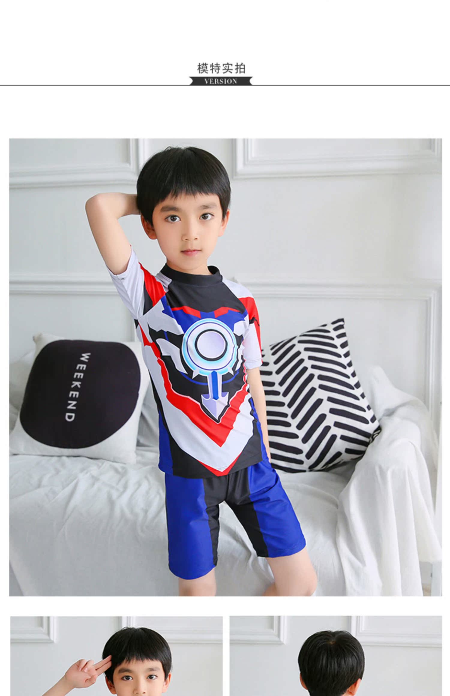 Đồ bơi trẻ em Mude 2019 hè mới Quần áo ngắn tay nhanh khô cho bé trai đồ bơi thể thao - Bộ đồ bơi của Kid đồ bơi cho bé gái 12 tuổi