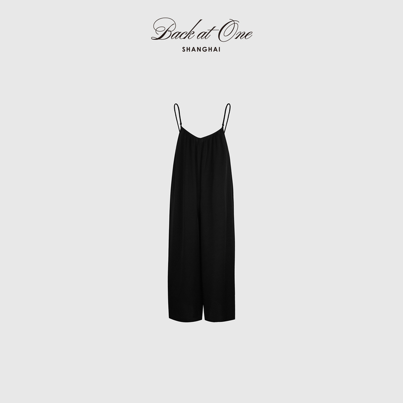Backatone'Dark Fragrance Beauty' Mulberry Silk Camisole Fashionable Versatile High-End Elegant Trendy Jumpsuit