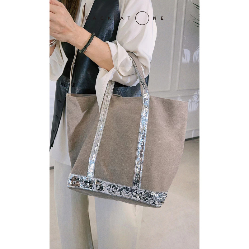 Boss Tang's Sister Jia Ling's "Atmosphere Cardigan Bag" French-Style Patchwork Sequin Beaded Handbag Bes-8Bm074J-K