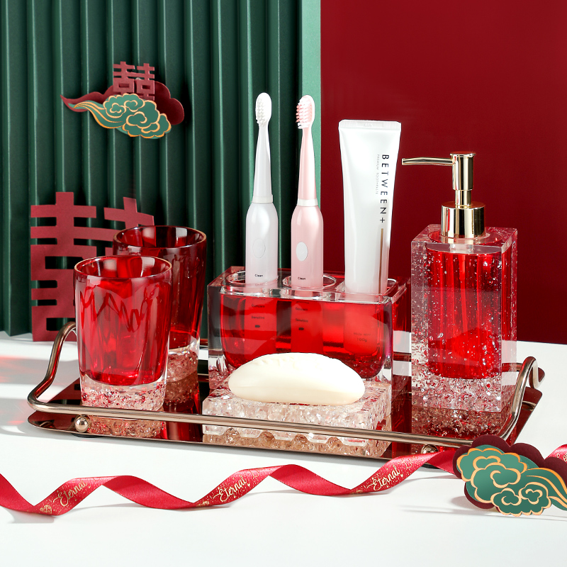 Bathroom Suit Five Pieces Home Creativity With Trays Dental Trays Bathrooms Bathroom Wash Toothbrushing Toothbrushing Cups Supplies Newlywed Presents