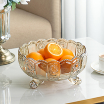 Glass Fruit Pan Home Living Room Multifunction Dry Fruits Snack Plate Creative Mesh Red Minima Fruit Bucket Tea Fruit Basket