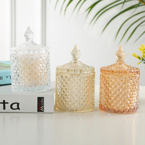 Cotton sign box with lid glass toothpick box creative household cotton sign tube waterproof Desktop Storage Box fashion and simple