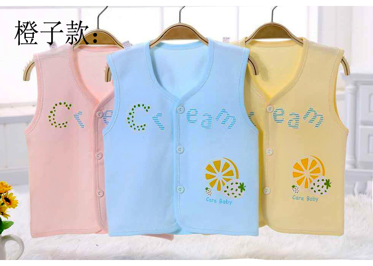 Bé vest vest mùa xuân và mùa thu phần mỏng cotton sơ sinh trẻ sơ sinh áo ghi lê chàng trai và cô gái bé vest mùa hè vest