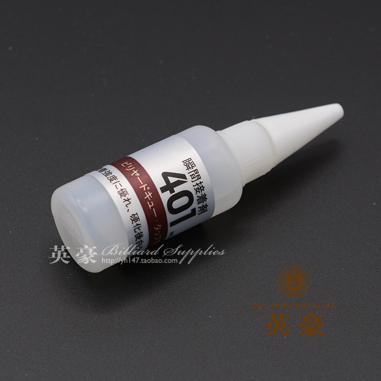 Japan 401 glue Billiard club press leather head special fast glue nine club punch leather head firm instant adhesive