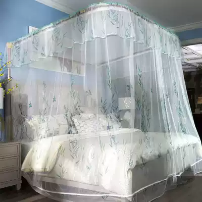Charming house new u-shaped track u-shaped rail mosquito net three-door 1 8m bed double household encryption thickening