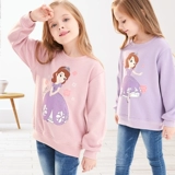 Дисней, бархатная детская толстовка, куртка для принцессы, футболка, в западном стиле, оверсайз