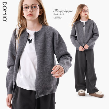 Girls sweater children's knitted cardigan teen tops