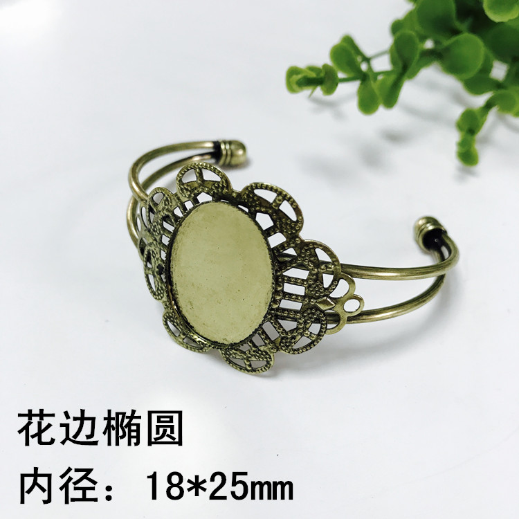 Vòng tay tự làm hoa ép hoa khô vòng tay phụ kiện trang sức chạm nổi vòng tay thời gian đá quý dưới cùng - Vòng đeo tay Cuff vòng đá