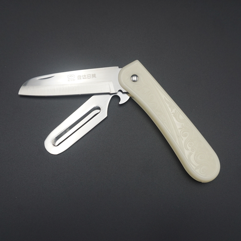 Jinda Rimei pocket knife Folding fruit knife Melon and fruit knife peeling knife Fruit planer household stainless steel portable carry-on