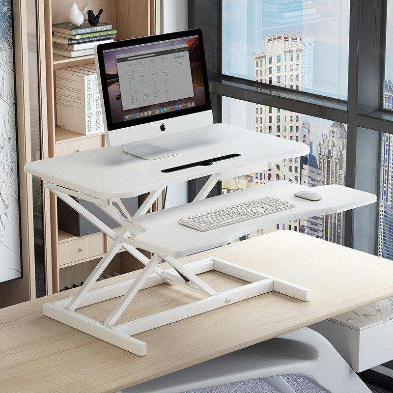 Standing lifting workbench standing office notebook table table pneumatic folding desktop desktop computer table