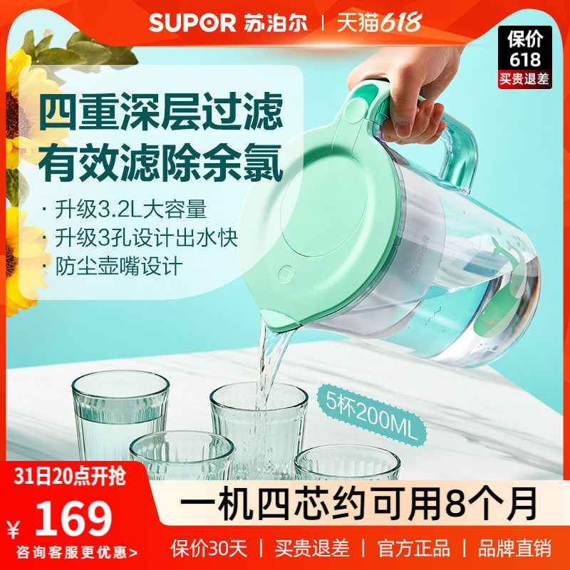 Subpohl UF02 water purification pot water purifier Domestic tap water filter Water purifying cup portable filter pot