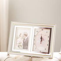 Hundred - silent living room bedroom silent desk crystal mirror marriage photo - European clock frame