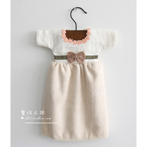 Korea Import Buyi Creative Home Hanging Nordic Absorbent Towel Cute Bow Tie Skirt Rub Hand Towel