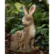 Export Single Country Retro Does Old Resin Fairy Garden Garden Garden Little Animal Rabbit