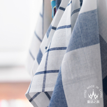 Day Style Tea Towels Cotton table Bug cloth Cloth Dining Mat Art Shooting Background Cloth Blue Striped Plaid Napkins