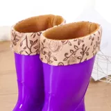 Удерживающие тепло модные нескользящие бахилы, высокие сапоги, средней длины