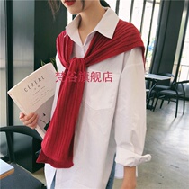 Shoulder small shawl Autumn outside winter knitted shawl Knotted summer scarf Womens autumn and winter neck shawl collar