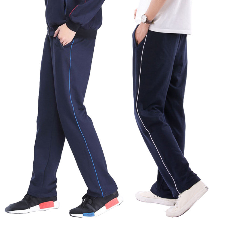 Spring Summer School Uniform Pants Pure Cotton Thin section Deep blue Primary and middle school students Breathable Speed Dry Primary High School Men's Knitted School Pants
