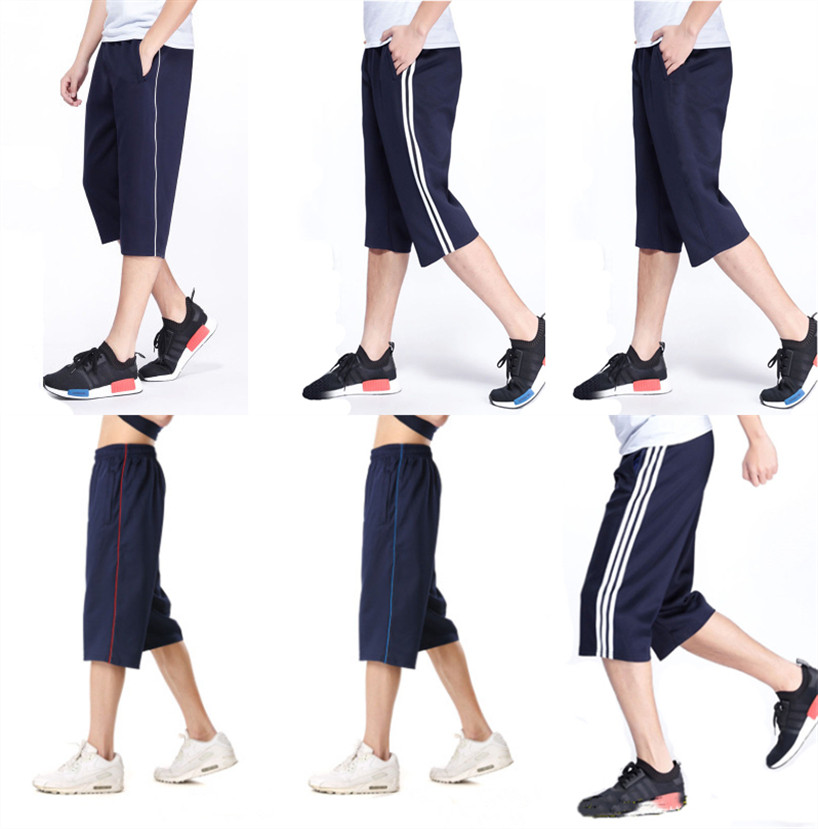 Summer cropped pants shorts thin section junior high school students school uniform pants men and women quick-drying sports casual breathable basketball pants