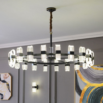  All-copper postmodern light luxury crystal chandelier Living room Dining room bedroom lamps Modern simple atmosphere led study lights