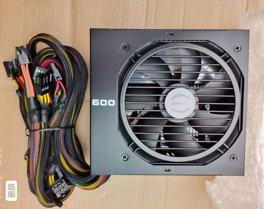 New evga600B Bronze Wired Power Supply 0 Use Warranty 24 Months Wide Width Mute Active PFC