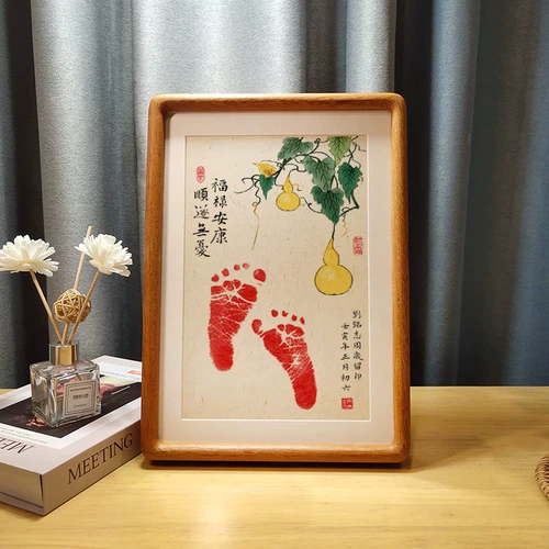 Детский сувенир, фоторамка, отпечатки рук и ног