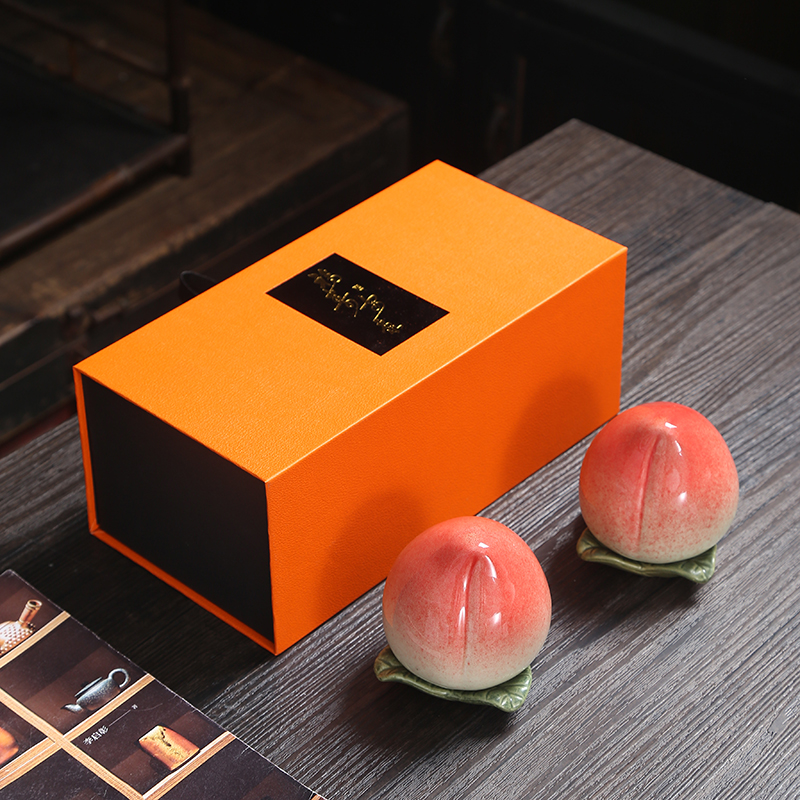 Ceramic tea cans mini-life peach sealing cans for birthday life celebration gift customization