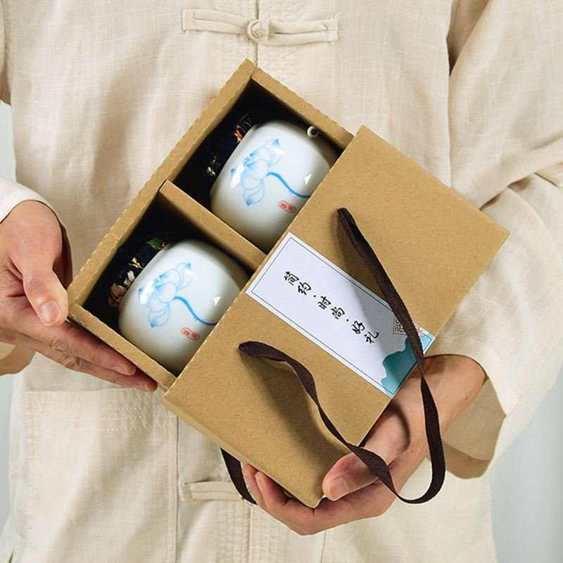 Tea cans, small double cans, gift boxes, practical opening promotions, accompanying gifts, annual meeting, store celebration, gift customization