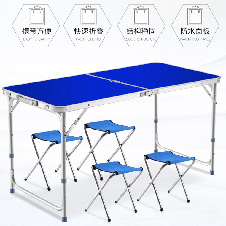 Folk flower bird calligraphy and painting professional aluminum alloy table portable