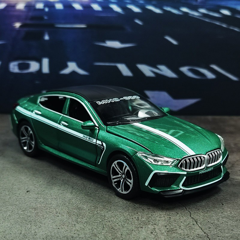 Alloy Metal Car Model Sports Car Bmw M8 Simulation Sedan 8 Series Children's Toy Car Six-Door Luxury Car for Boys