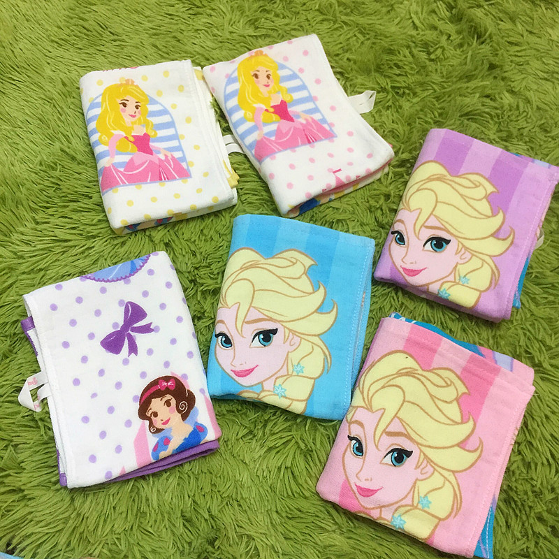 Eurasian Export Japanese Cartoon Elsa Princess Series All-Cotton Double-Layer Gauze Children's Towel, Soft and Absorbent, Full Set with Free Shipping