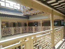 Dongyang wood carving custom Chinese antique retro solid wood hollow carved railings guardrail