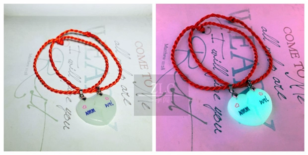 Cặp đôi vòng tay huỳnh quang chữ một cặp sinh viên dệt dây đỏ nữ phiên bản Hàn Quốc của vòng tay dạ quang nam tùy chỉnh riêng