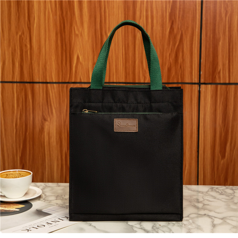 Fashionable and Casual Multi-Layer Solid Color Handbag for Men and Women, Student Mommy Bag, Simple Work Bag, Large Capacity Water Bottle Handbag